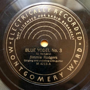 Jimmie Rodgers - Blue Yodel No. 3 / Yodeling Cowboy (Shellac, 10") (Very Good (V - Picture 1 of 2