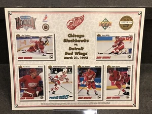 UPPER DECK CHICAGO BLACKHAWKS VS DETROIT RED WINGS PROMO SHEET #/25,000 - Picture 1 of 1