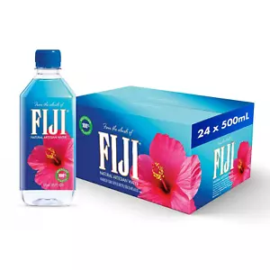 (24 Pack) FIJI Natural Artesian Water with Electrolytes and Minerals, 16.9 Fl Oz - Picture 1 of 12