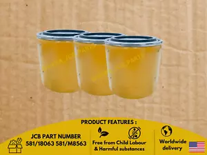 JCB BACKHOE - TRANSMISSION OIL FILTER PACK OF 3 (PART NO. 581/18063 581/M8563) - Picture 1 of 9