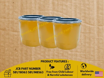 JCB BACKHOE - TRANSMISSION OIL FILTER PACK OF 3  (PART NO. 581/18063 581/M8563) - Image 1 of 4