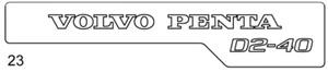 Volvo Penta Label D2-40 on Heat Exchanger 22305142 - Picture 1 of 2