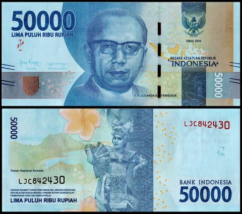 Indonesia 50,000 Rupiah Banknote, 2019, P-159d, UNC USA SELLER Cover