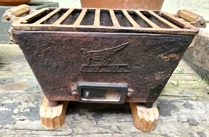 Vintage Cast Iron Hibachi Table Top BBQ 6" x 4" Japan by Woodpecter Woodware - Picture 1 of 10