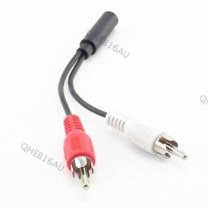 AUX Audio Cable Splitter Stereo Female to Male RCA Jack Adapter 3.5mm Plug 23H