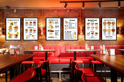 24"x36" LED Backlit Menu Advertising Frame Light Box   (Custom Poster Included) - Image 1 of 4