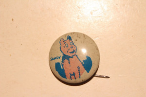 Original 1940's Kellogg's Pep Premium Little Orphan Annie's Dog Sandy Pin