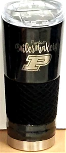 Purdue Boilermakers 24 Oz Stealth Powder Coated Stainless Steel Draft Travel Mug - Picture 1 of 3