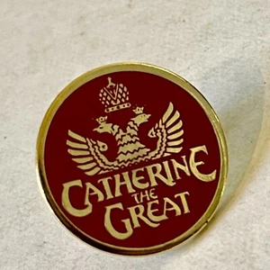 Catherine the Great Red & Gold tone Lapel Pin/Tie Tack, Empress Russia 1762-1796 - Imagen 1 de 8