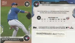 Hyun-Jin Ryu TORONTO BLUE JAYS 2021 TOPPS NOW MLB NETWORK TOP 100 T-39 SP - Picture 1 of 1