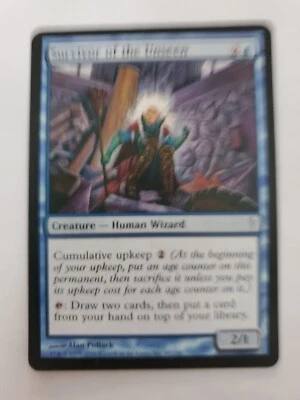 MTG Magic The Gathering Card Survivor of the UnseenCreature Human Wizard Blue  - Image 1 of 2