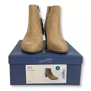 Women's Malby Low Shaft Heeled Boots Tan - Universal Thread US Size 9 - Picture 1 of 7