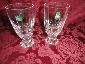 ( 2 ) Vintage RARE Waterford Lismore Crystal Tea Glasses Thick Footed Base 6.5" - Picture 1 of 7
