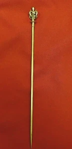 European 800 Silver Skewer with 3D Crown and Ball on End #11609 - Picture 1 of 3