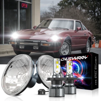 Par de faros LED redondos de 7 pulgadas haz alto/bajo FIT datsun 280ZX/240Z/260Z/280Z Foto 1 de 4