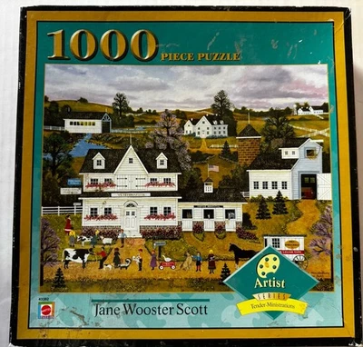 Rompecabezas Mattel 1000 PC Jane Wooster Scott Artista MINISTRACIONES DE LICITACIÓN Sellado Foto 1 de 4