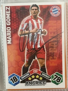 Mario Gomez FC Bayern München Match Attax Card Bundesliga 2010-11 Orig sign - Picture 1 of 2
