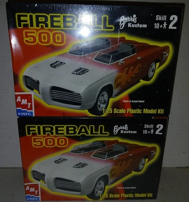 2 Amt Fireball 500 1/25 model kits SSXR Hemi Barracuda George Barris LOT - Image 1 of 4