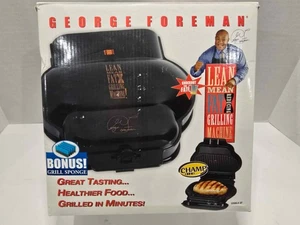 GEORGE FOREMAN Original Lean Mean Fat Grillmaschine Modell GR8BLK - Neu - Bild 1 von 5