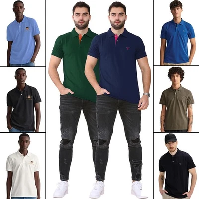 Camisa Polo Gant Para Hombres Informal Trabajo Camiseta Transpirable Manga Corta Algodón Top S-2XL Foto 1 de 2