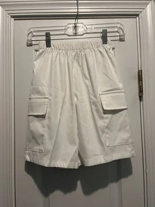 SHEIN Boys White Cargo Shorts Size 10Y - Picture 1 of 2