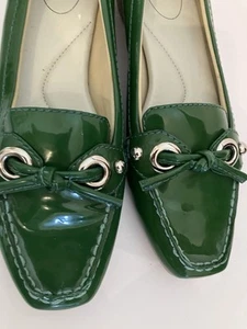 NEU Eileen Shields Schuhe grün Lackleder Größe 7 1/2 Loafer einmal getragen - Bild 1 von 8