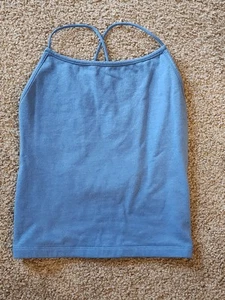 Women’s American Eagle Blue Crop Tank Top Spaghetti Straps (XS) - Picture 1 of 3