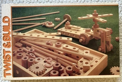Juego de construcción de madera vintage Discovery Toys Twist & Build 1983 Foto 1 de 4