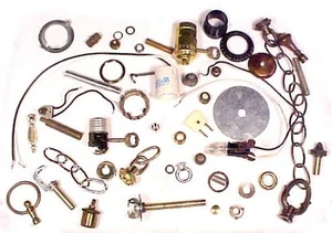 Lamp Parts 47 Night Light Rings Socket Switch Plug Chain Loop Posts Caps Finials - Picture 1 of 11