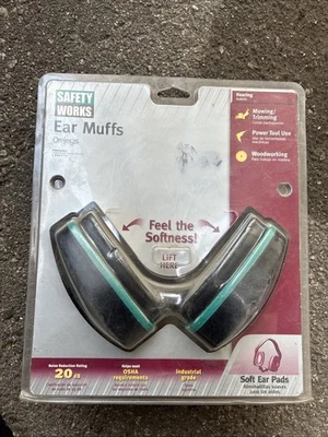 Protetores auriculares Safety Works modelo 10004293 classificação de redução de ruído 20dB novo aberto Pkg - Imagem 1 de 4