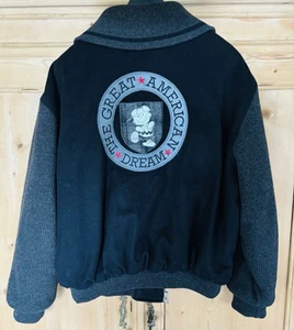 Coole Jacke ICEBERG Schwarz Grau Peanuts The Great American Dream Gr. 56 Wollmix - Bild 1 von 6