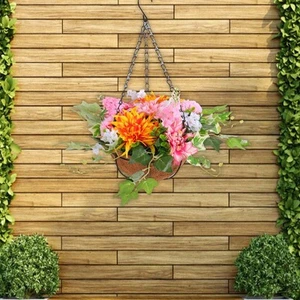 Artificial Hanging Flowers in Basket Hanging Plant Flower Centerpieces Chain - Picture 1 of 5