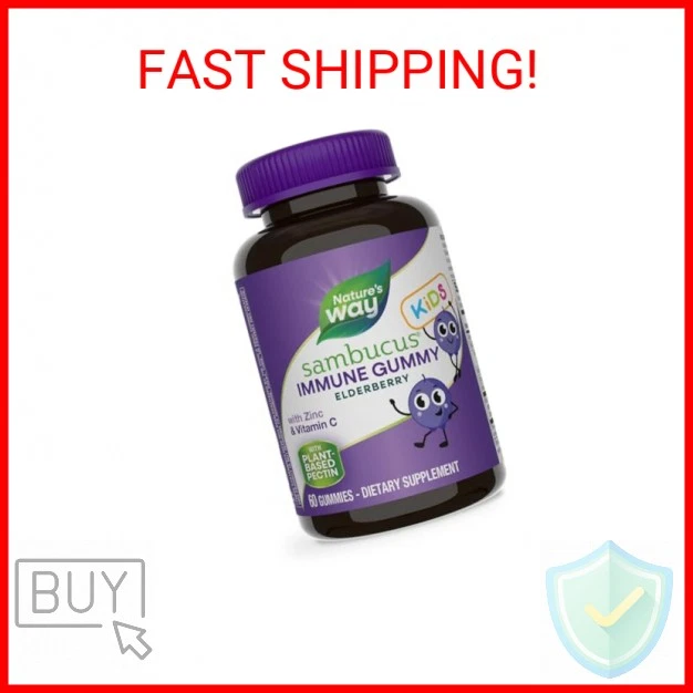 Nature's Way Sambucus Elderberry Gummies for Kids 60 Count