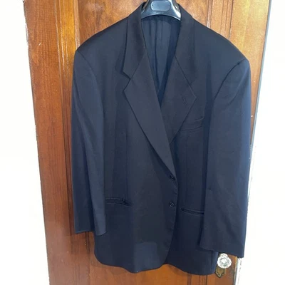 Blazer Mani by Giorgio Armani preto feito na Itália 56 UE / 46R EUA Vintage - Imagem 1 de 4