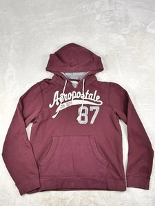 Distressed Y2K Aeropostale Athletic Maroon Hoodie Men’s XL Pullover Vintage - Picture 1 of 8