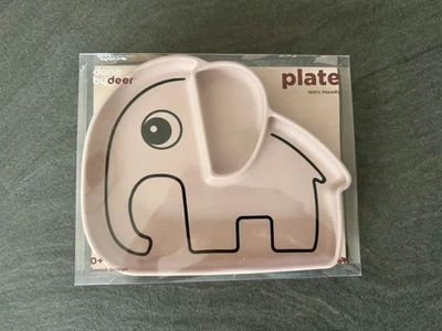 Kinder Teller Elefant Done by Deer rosa Neu - Bild 1 von 2