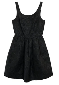 Mini Vestido Jack Wills Para Mujer Talla 2 Negro Sin Mangas Floral Ajuste Brillante Acampanado - Imagen 1 de 12