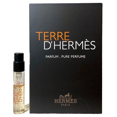 Hermes Terre D'Hermes Perfume Puro Muestra Spray .06oz, 2ml Nuevo en Tarjeta Foto 1 de 2