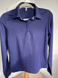 Rohan Dry Knit Ladies Purple/Black Striped Stria Long Sleeve Top Size 10 - Picture 1 of 5