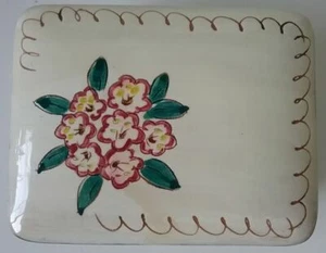 Caja de baratijas de cigarrillos de cerámica Stangl Mountain Laurel con tapa #3759 - Imagen 1 de 4