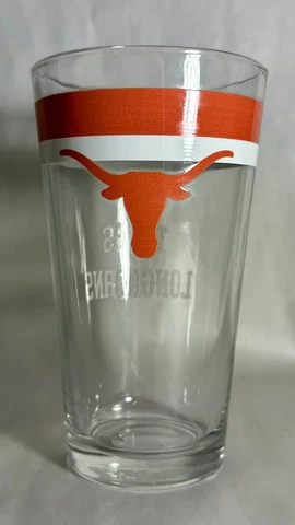 Univ of Texas UT Longhorns Drinking BEER Glass Licensed The Memory Company NEW Cover