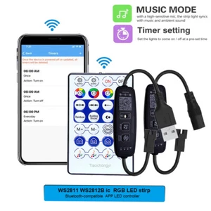 WS2811 12V 3Pin 28Key Button Led Controlle with Smart Pixel BT/APP Music Remote - Picture 1 of 15