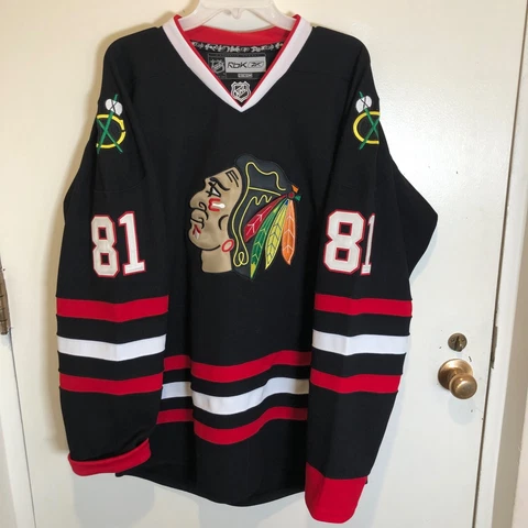 NHL Chicago Blackhawks Marian Hossa #81 Jersey Mens 52 Reebok Cover