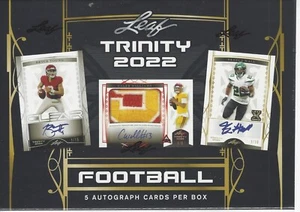 2022 LEAF TRINITY FOOTBALL FACTORY SEALED HOBBY BOX - Picture 1 of 1