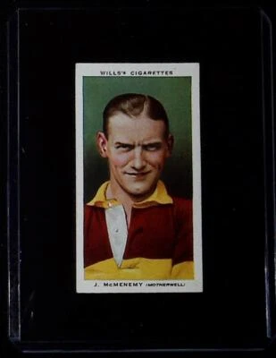 Tarjeta de tabaco de fútbol John McMenemy 1935-36 Wills's Association Footballers #30 Foto 1 de 2
