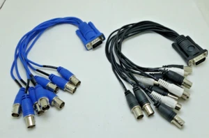 Nuevos Cables Geovision GV-600 GV-650 GV-800 8 16 CANALES D-Tipo VGA Video Audio Pigtail - Imagen 1 de 6