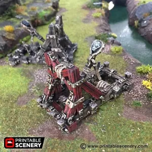 Terreno da gioco - Catapulta - Warhammer AoS DnD Pathfinder LOTR - Foto 1 di 7