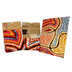 1 Australia Souvenir Indigenous Aboriginal Art Kitchen Tea Towel Snake Dreaming - Picture 1 of 6