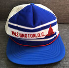 Vintage Baseballmütze Kappe Herren Druckknopflasche Trucker Netz Washington D.C. Nations Capital