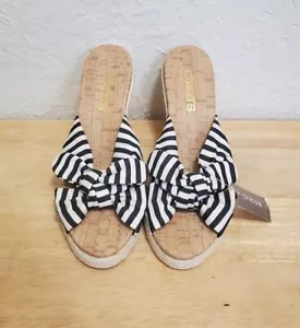 Chico's Sandals Womens Size 7M Blue Sheri Mule Espadrille Midnight - Picture 1 of 16